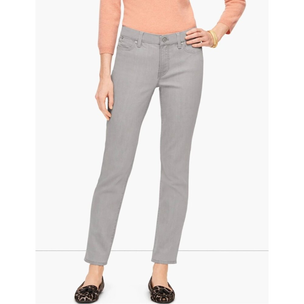 NWOT TALBOTS Womens' Light Gray Zenith Wash Slim Ankle Jeans Size 16